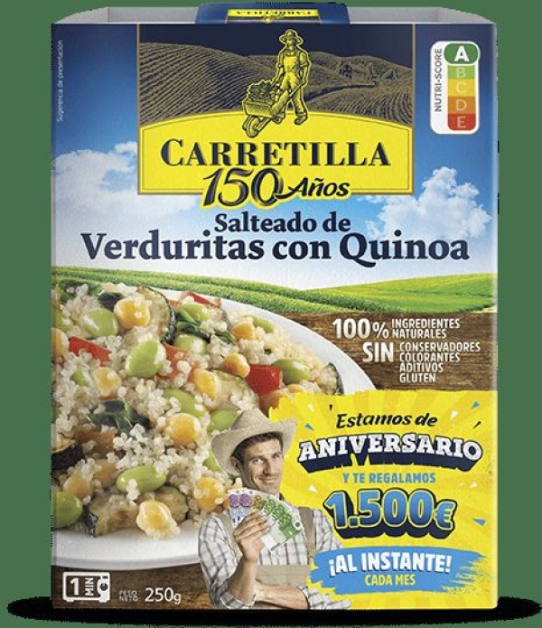 SALTEADO DE VERDURAS CON QUINOA 250 GR.